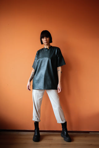 TAILOR MADE BY liël - Oversized Shirt Croc Leather