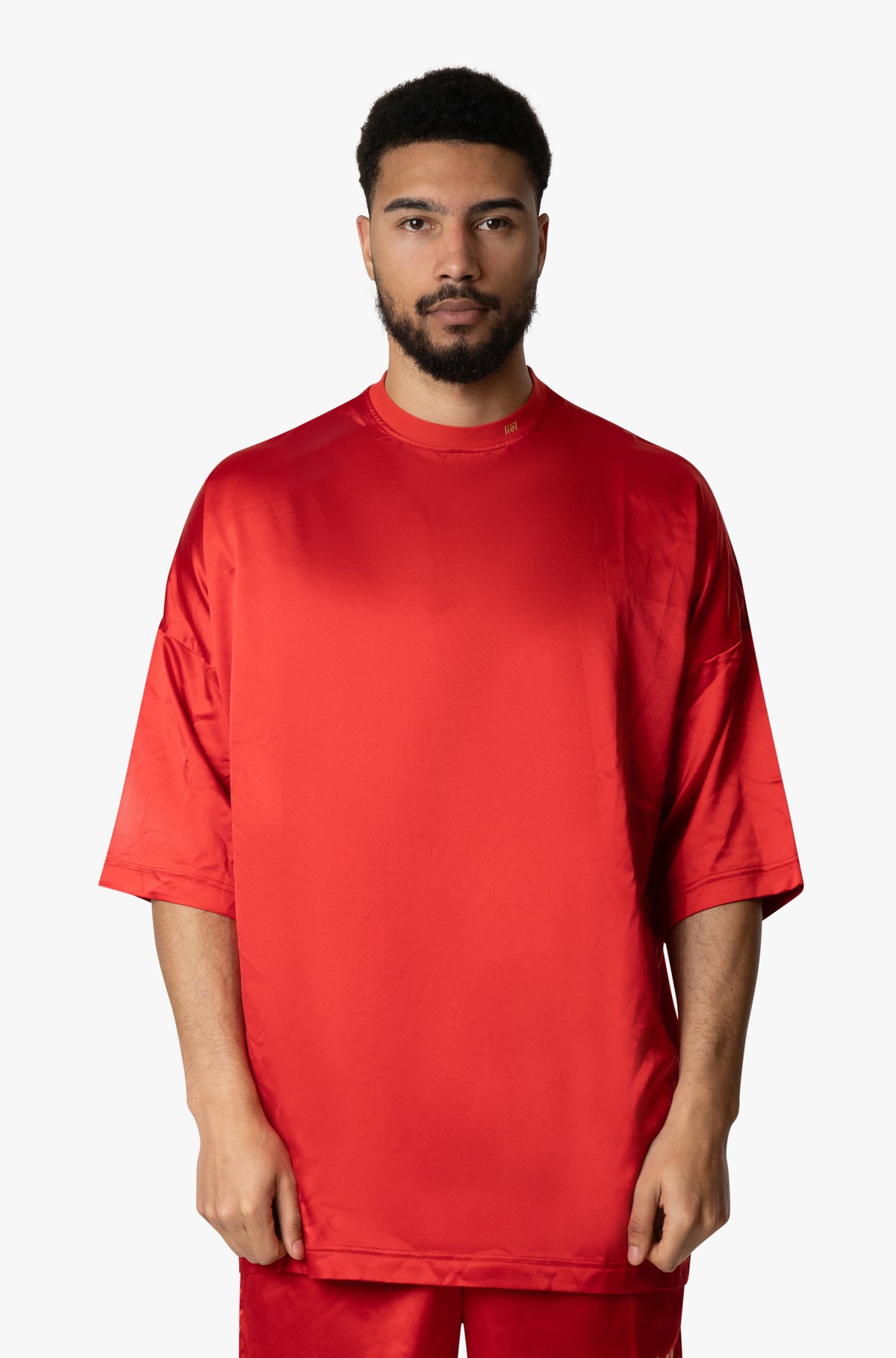 UNISEX 'Tailor Made By liël' Oversized Shirt Satin - Red Velvet