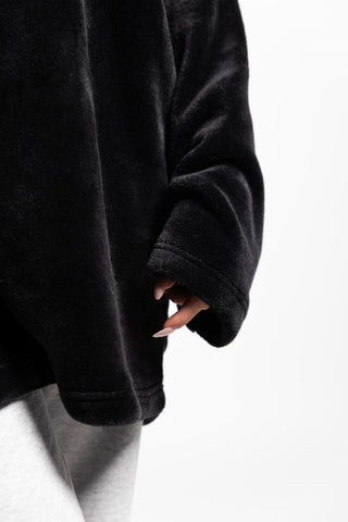Fleece Sweater Noir - WOMEN