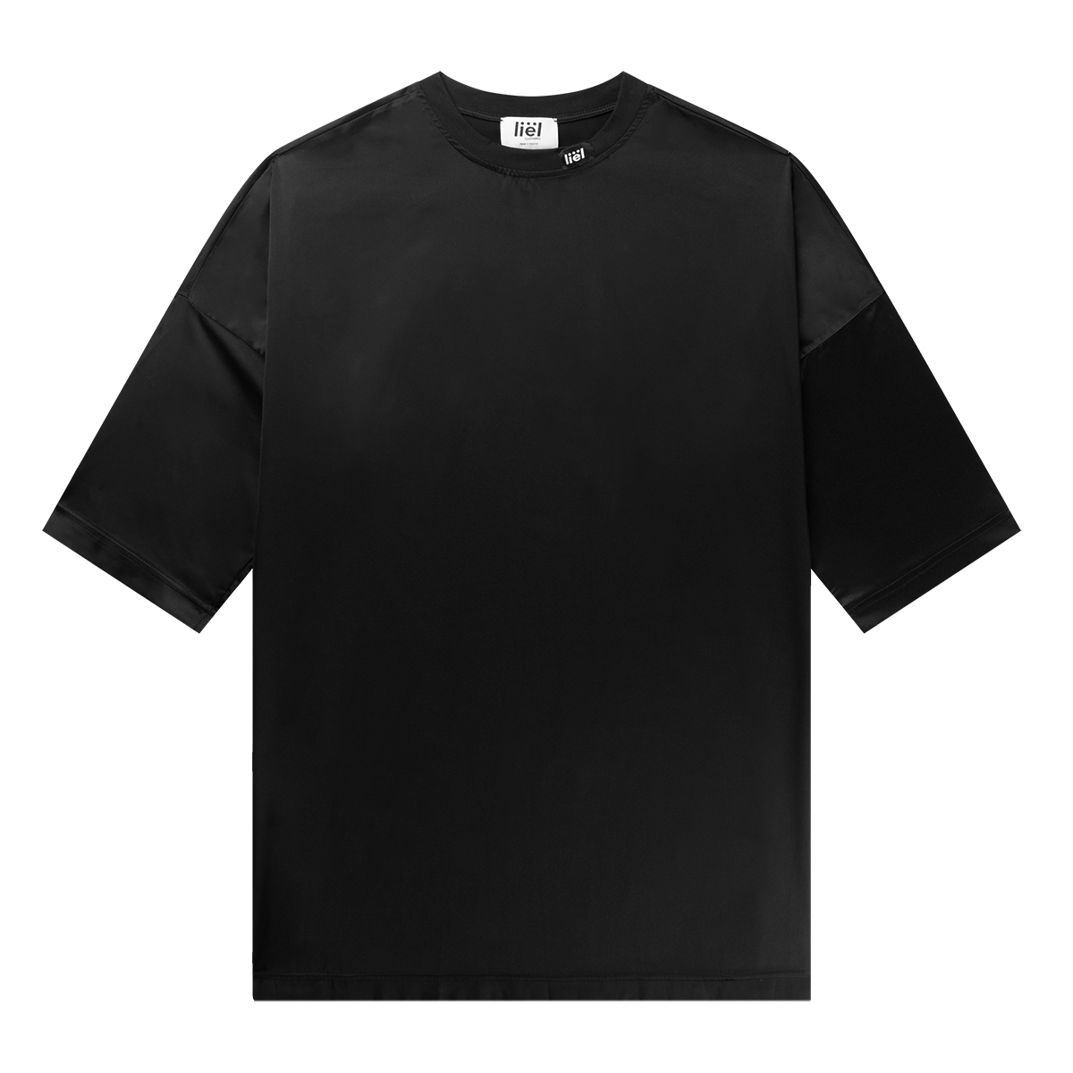 'Off The Grid' Oversized Shirt Satin - Luxury Black