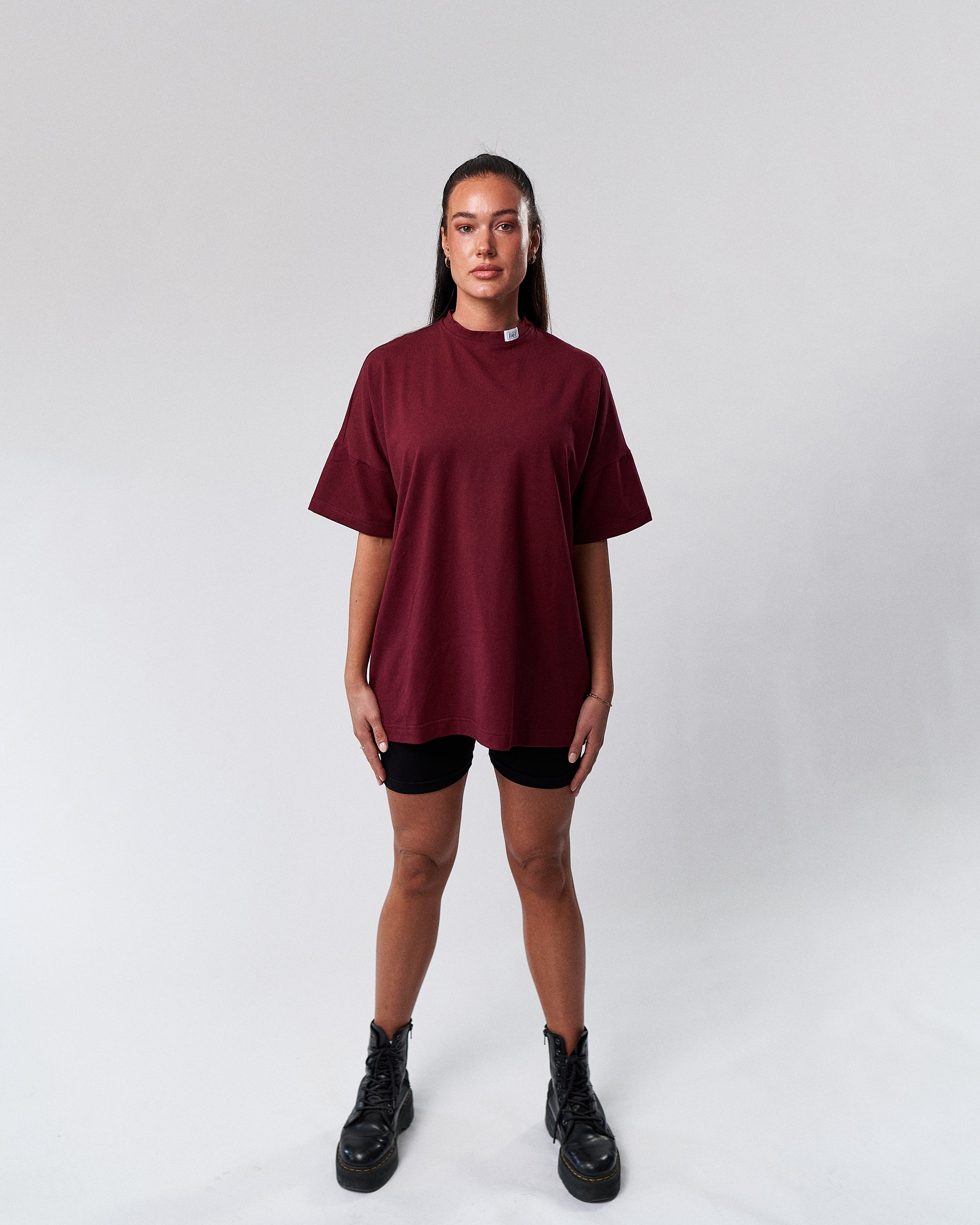 Oversized Shirt Women - Burgundy