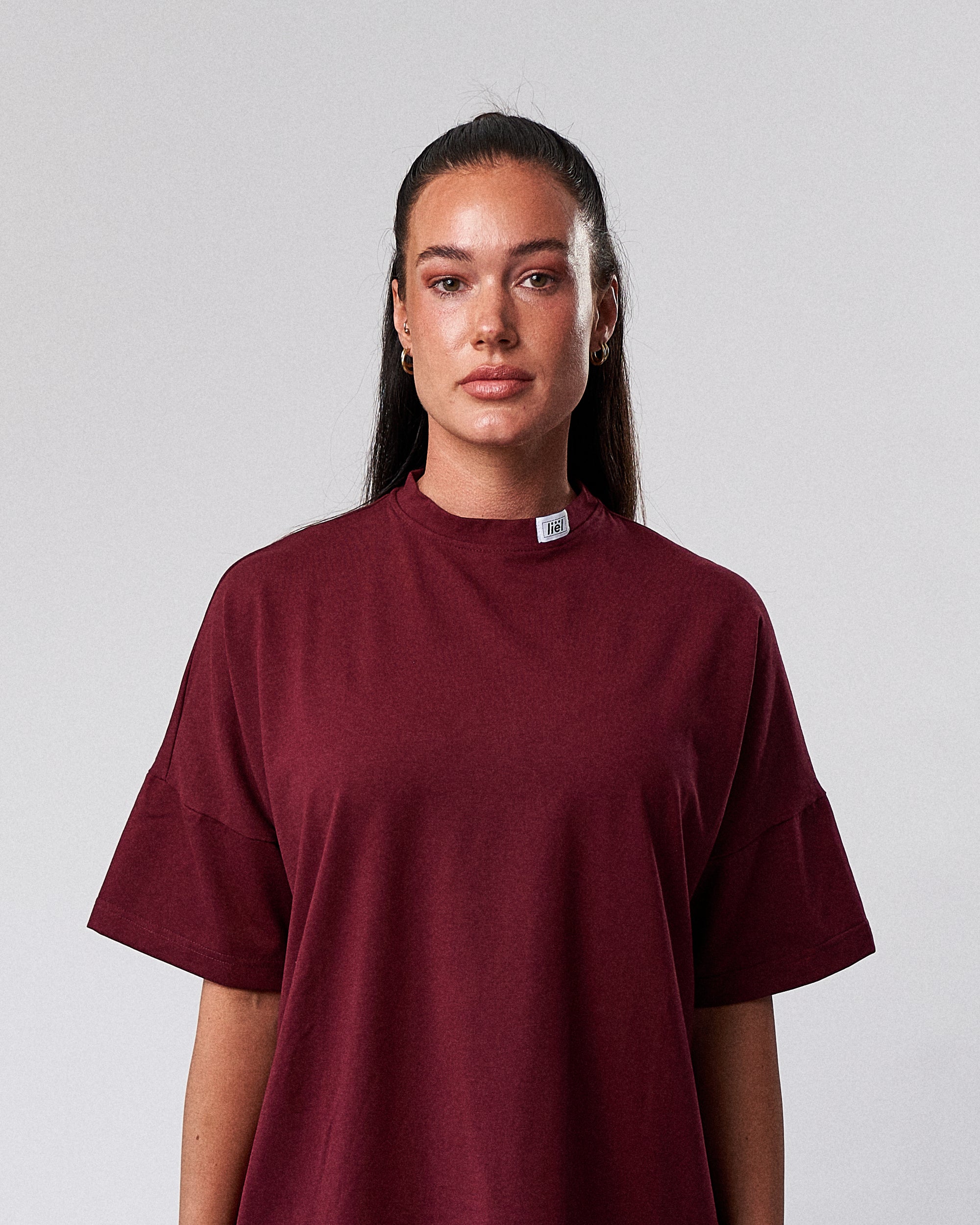 Oversized Shirt Women - Burgundy